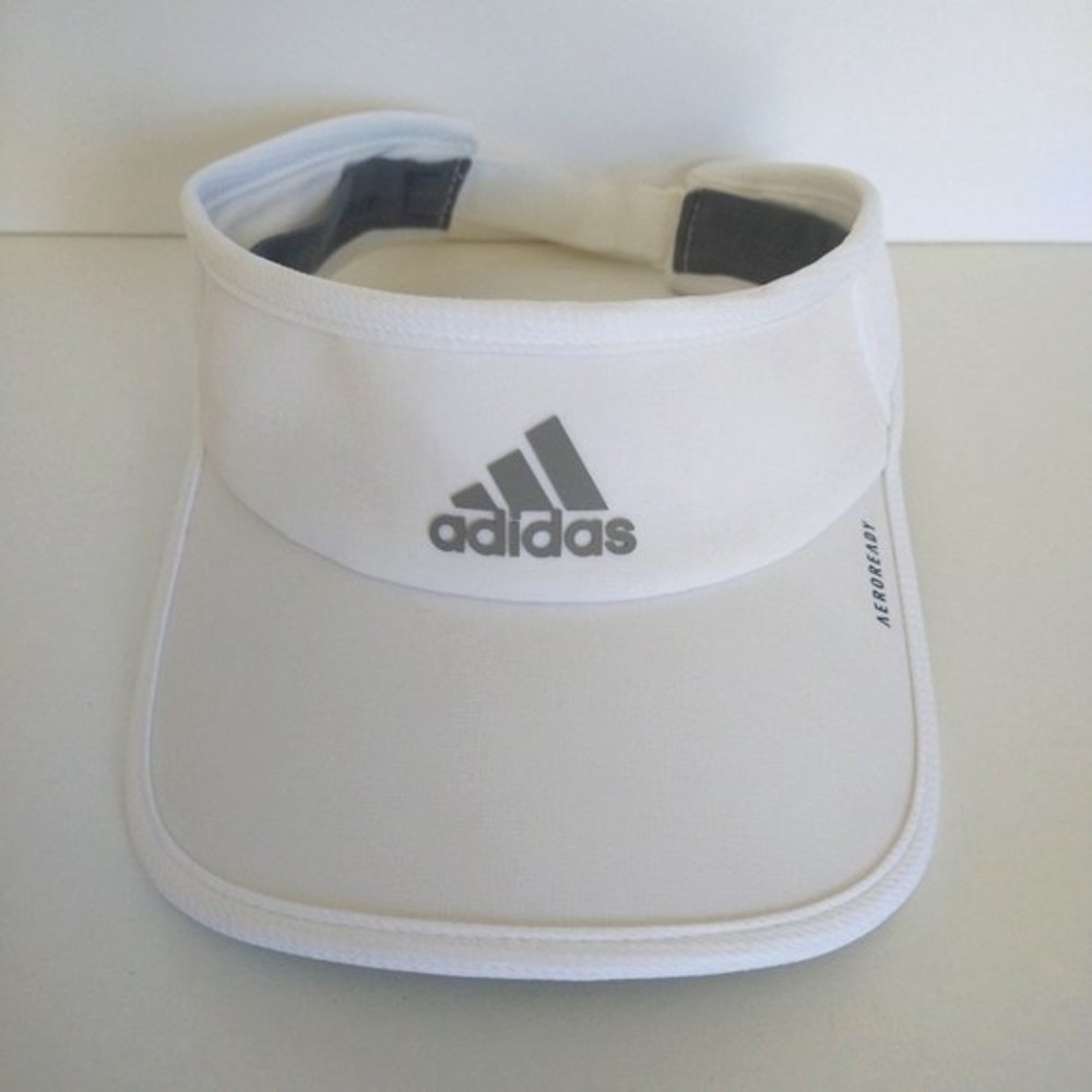 Adidas Gray and White Aeroready Golf SunVisor